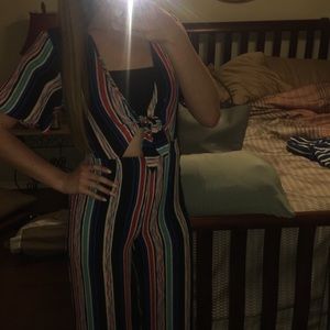 multi-colored jumpsuit